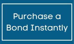 Purchase a Bond Instantly Button. - Blue button with white border